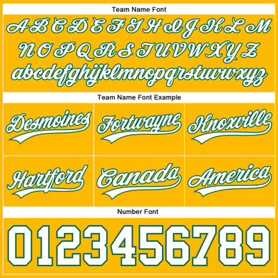 Custom Gold White-Kelly Green Authentic Basketball Shorts