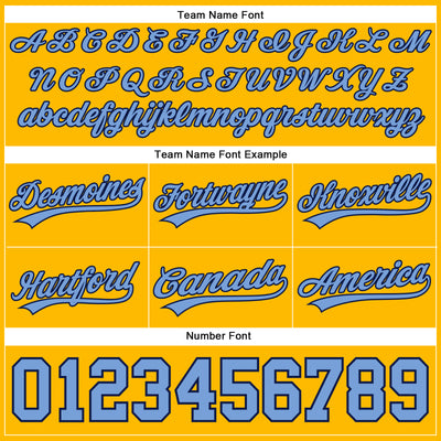 Custom Gold Light Blue-Navy Authentic Basketball Shorts