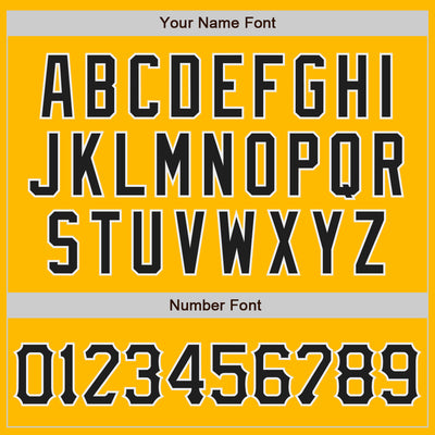 Custom Gold Black-White Authentic Baseball Jersey