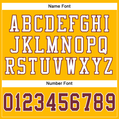 Custom Gold Burgundy-White Mesh Authentic Football Jersey