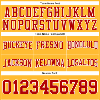 Custom Stitched Gold Red-White Football Pullover Sweatshirt Hoodie