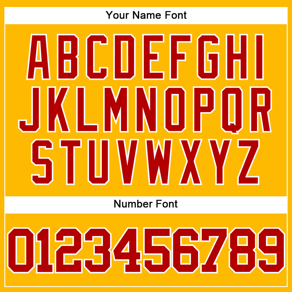 Custom Gold Red-White Authentic Baseball Jersey