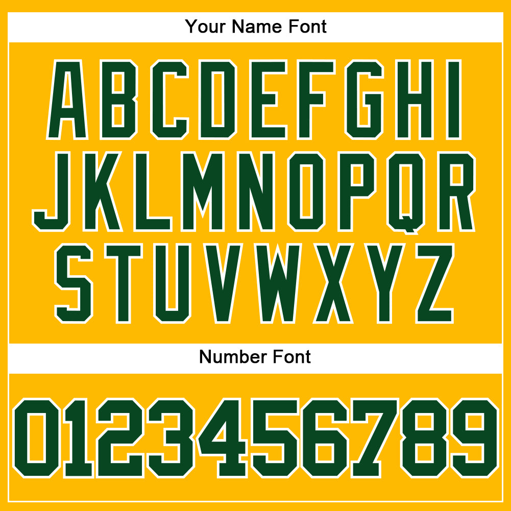 Custom Gold Green-White Authentic Baseball Jersey