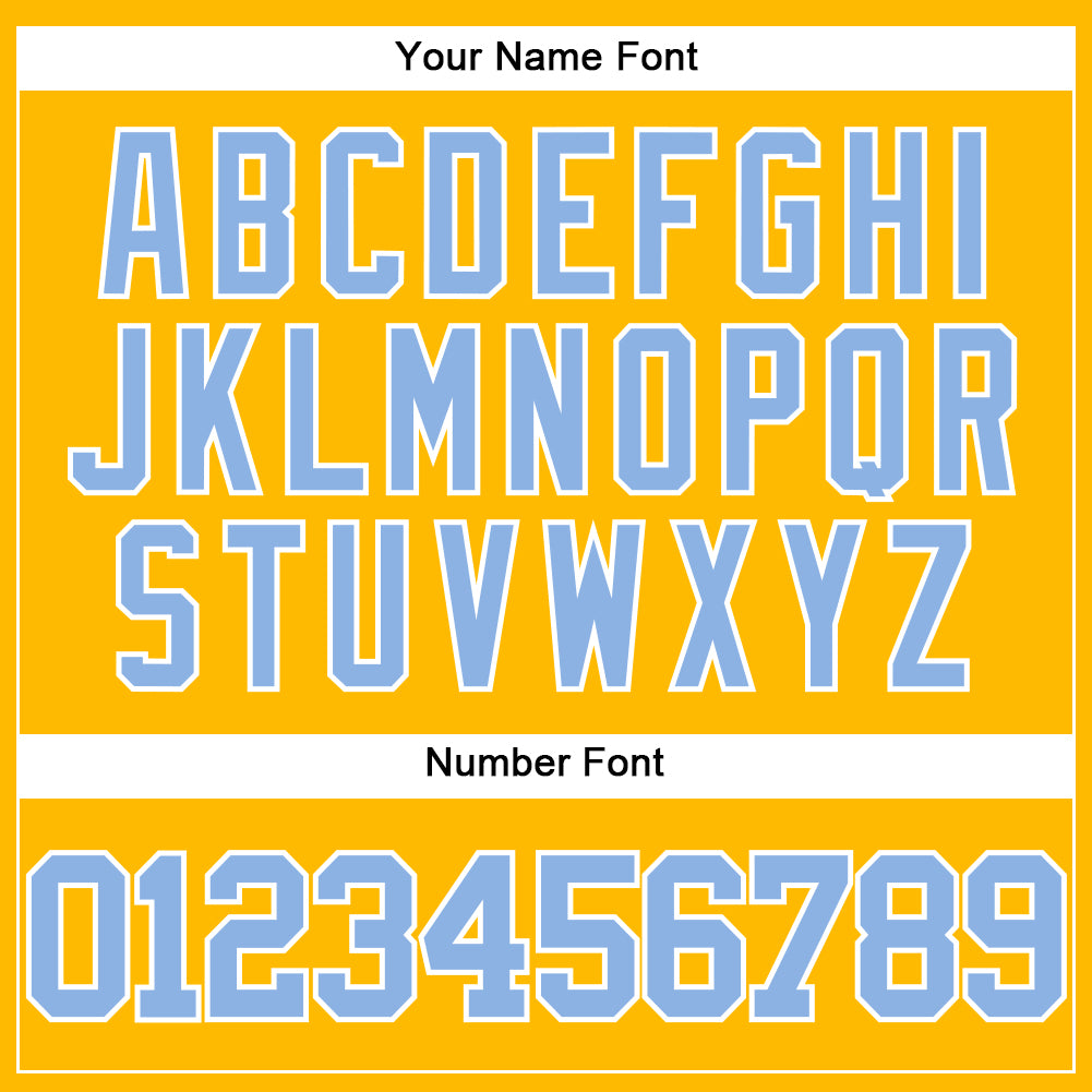 Custom Gold Light Blue-White Authentic Baseball Jersey