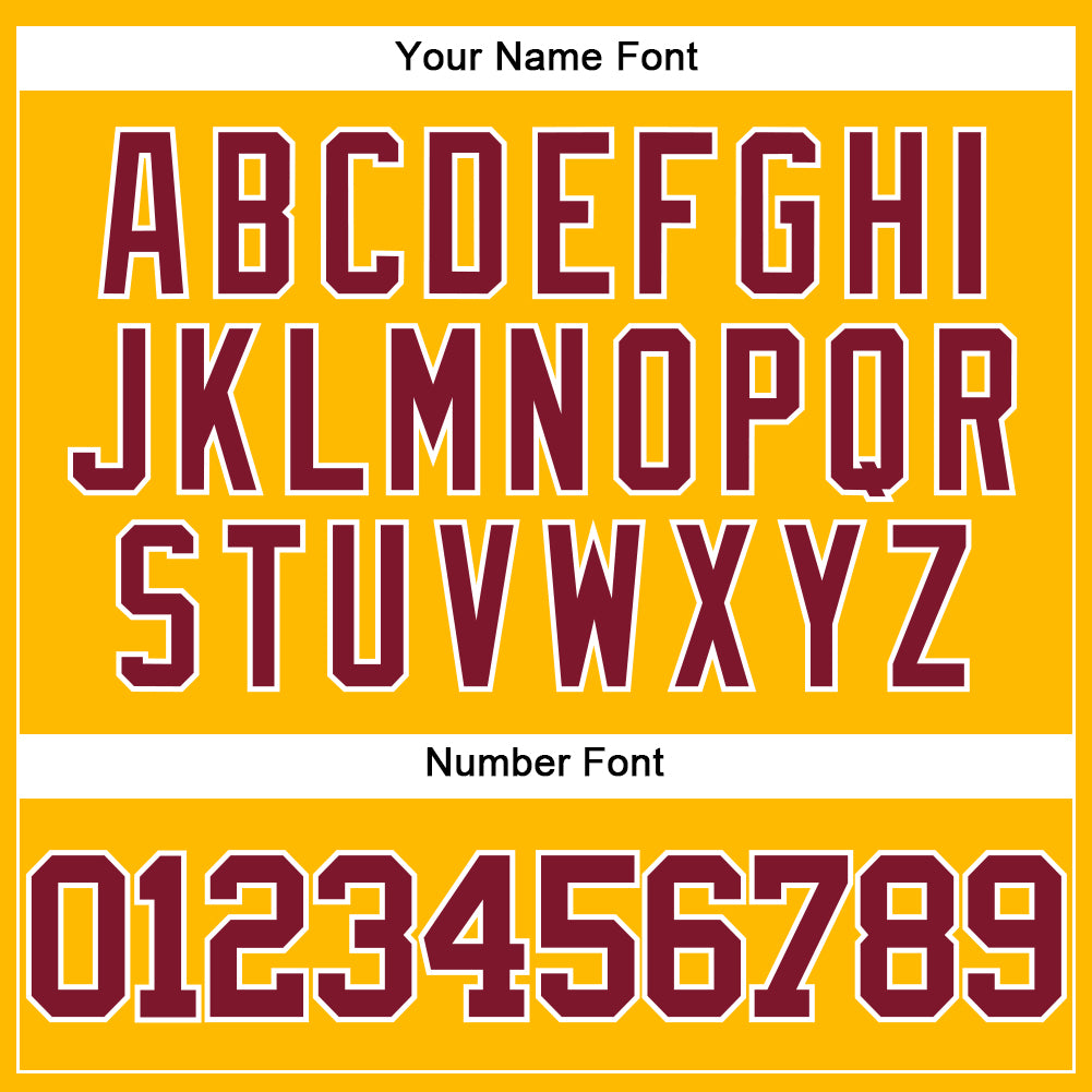 Custom Gold Crimson-White Authentic Baseball Jersey