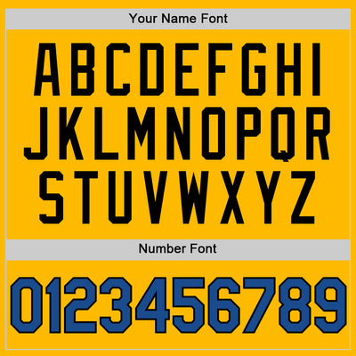 Custom Gold Blue-Black Authentic Throwback Baseball Jersey