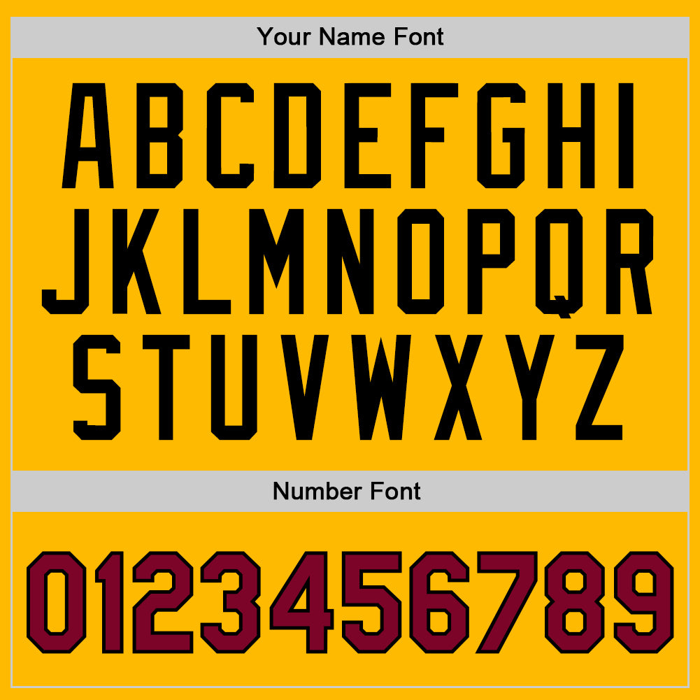 Custom Gold Maroon-Black Authentic Throwback Basketball Jersey