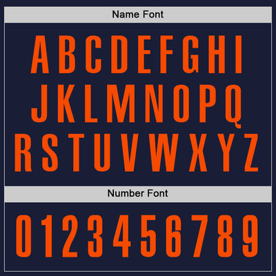 Custom Navy Orange Performance Golf Polo Shirt