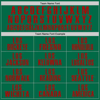 Custom Kelly Green Red Performance Golf Polo Shirt