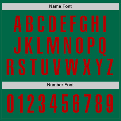 Custom Kelly Green Red Performance Golf Polo Shirt