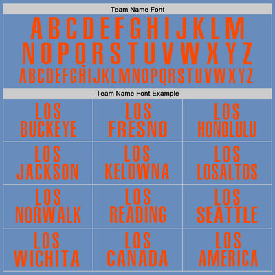 Custom Light Blue Orange Performance Golf Polo Shirt