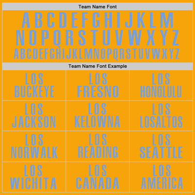 Custom Gold Light Blue Performance Golf Polo Shirt