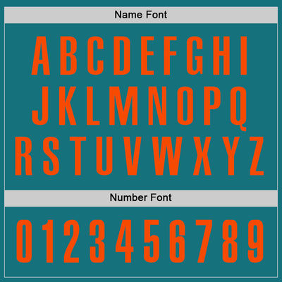 Custom Teal Orange Performance Golf Polo Shirt