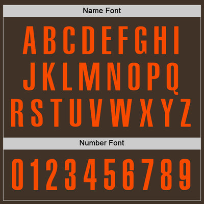 Custom Brown Orange Performance Golf Polo Shirt