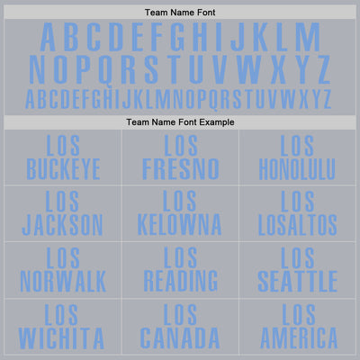 Custom Gray Light Blue Performance Golf Polo Shirt