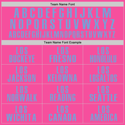 Custom Pink Light Blue Performance Golf Polo Shirt