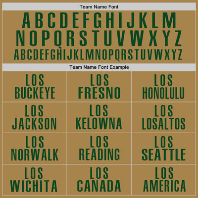 Custom Old Gold Green Performance Golf Polo Shirt