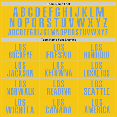 Custom Yellow Light Blue Performance Golf Polo Shirt