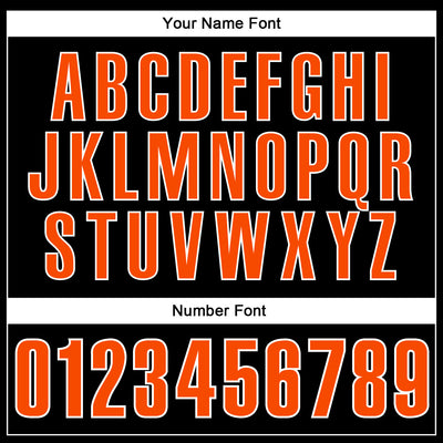 Custom Black Orange-White Performance Vapor Golf Polo Shirt