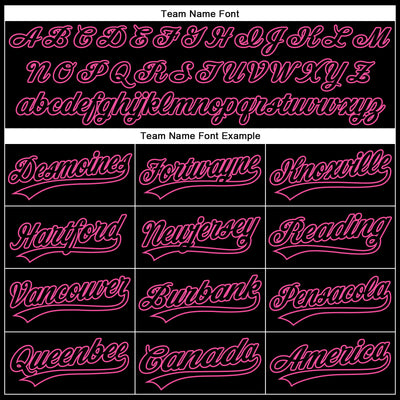 Custom Black Black-Pink Performance Vapor Golf Polo Shirt