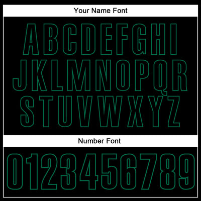 Custom Black Black-Kelly Green Performance Vapor Golf Polo Shirt