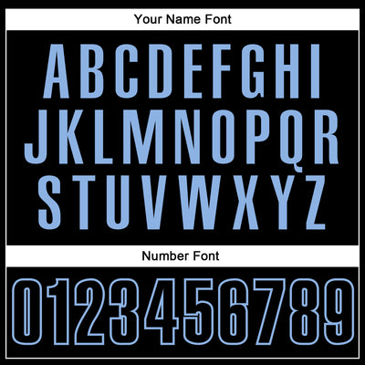 Custom Black Black-Light Blue Performance Vapor Golf Polo Shirt