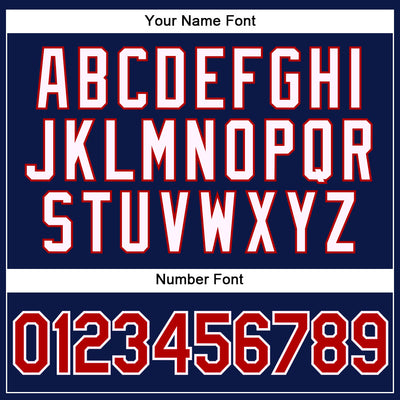 Custom Navy Red-White Performance Vapor Golf Polo Shirt