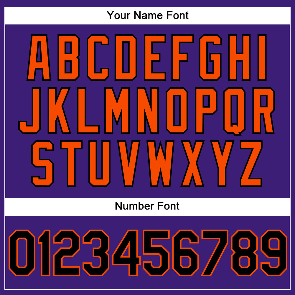 Custom Purple Black-Orange Performance Vapor Golf Polo Shirt