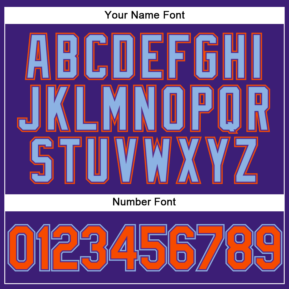 Custom Purple Orange-Light Blue Performance Vapor Golf Polo Shirt