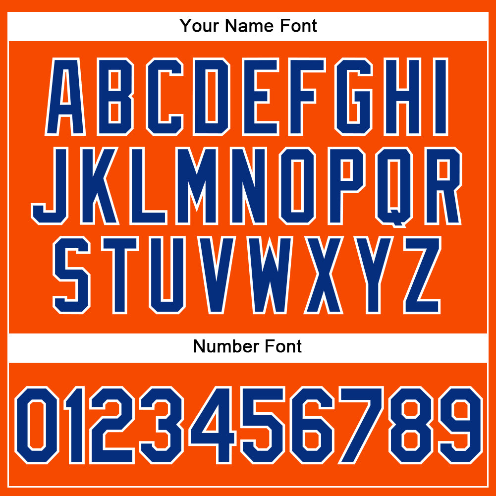 Custom Orange Royal-White Performance Vapor Golf Polo Shirt