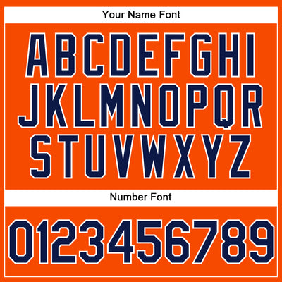 Custom Orange Navy-White Performance Vapor Golf Polo Shirt