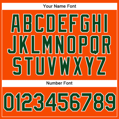 Custom Orange Green-White Performance Vapor Golf Polo Shirt