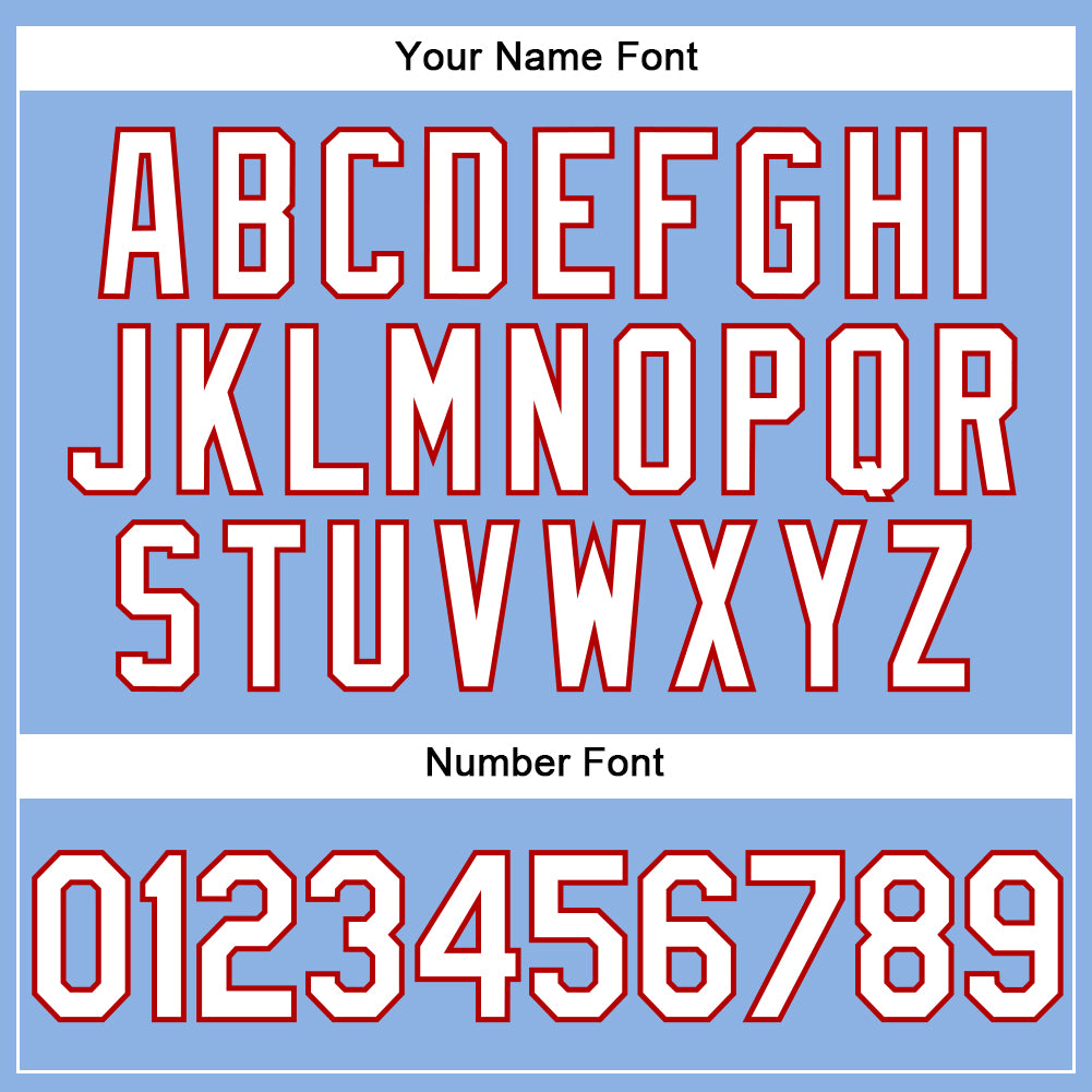 Custom Light Blue White-Red Performance Vapor Golf Polo Shirt