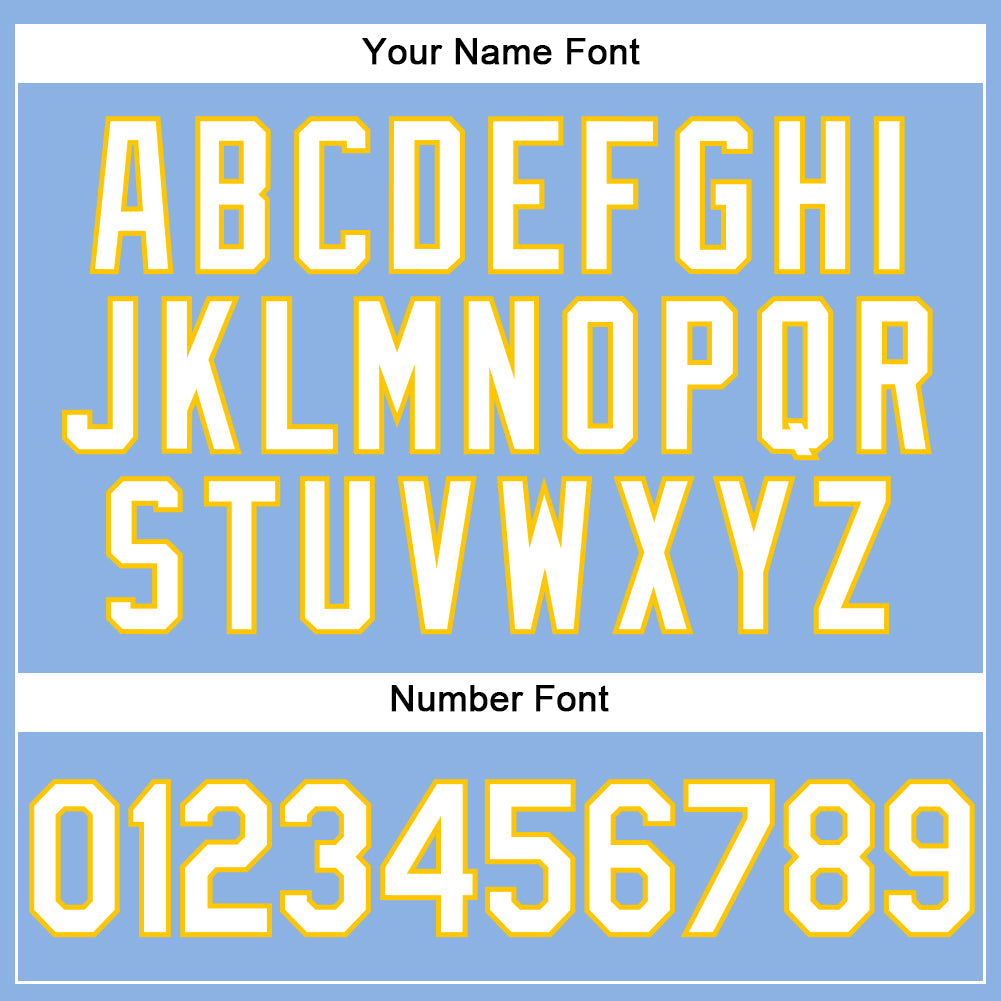 Custom Light Blue White-Yellow Performance Vapor Golf Polo Shirt