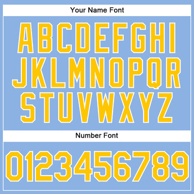 Custom Light Blue Yellow-White Performance Vapor Golf Polo Shirt