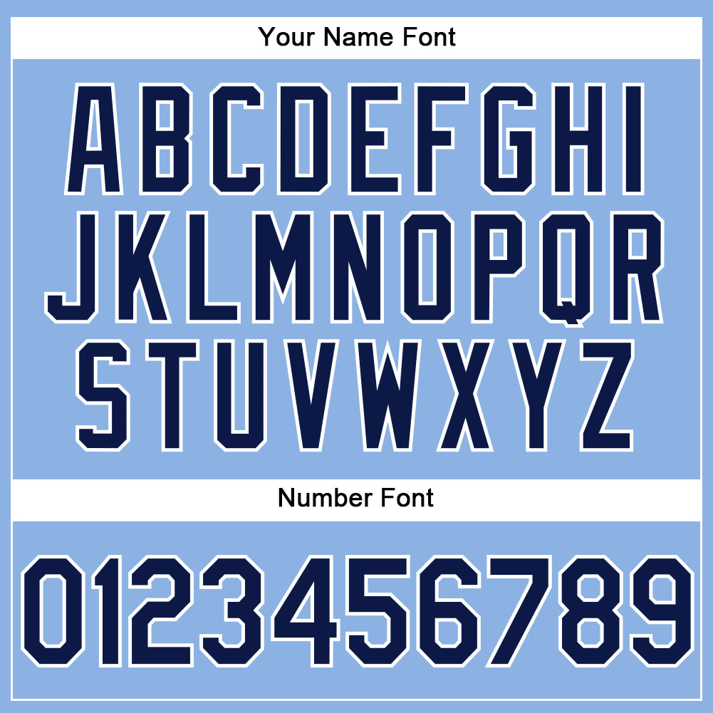 Custom Light Blue Navy-White Performance Vapor Golf Polo Shirt