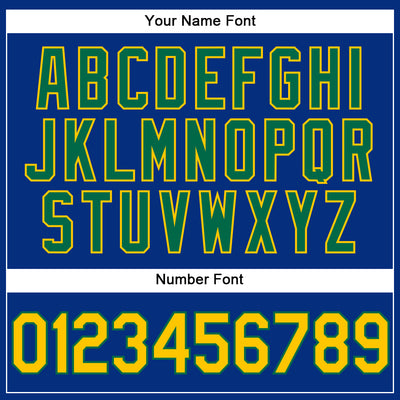 Custom Royal Yellow-Kelly Green Performance Vapor Golf Polo Shirt