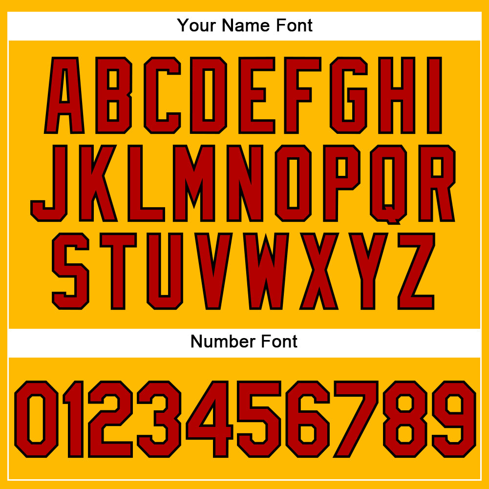 Custom Gold Red-Black Performance Vapor Golf Polo Shirt