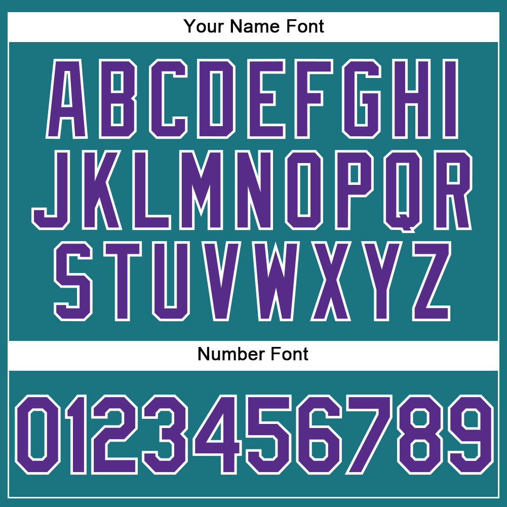 Custom Teal Purple-White Performance Vapor Golf Polo Shirt