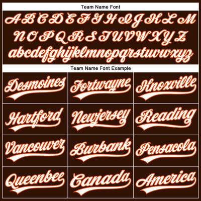 Custom Brown White-Orange Performance Vapor Golf Polo Shirt