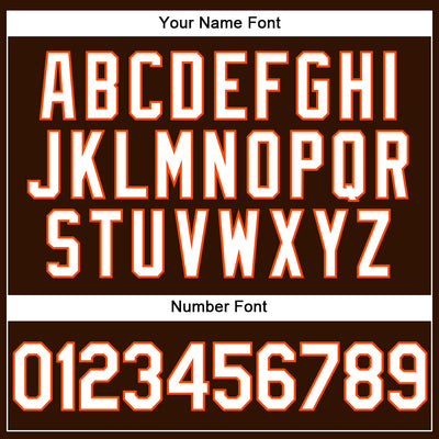 Custom Brown White-Orange Performance Vapor Golf Polo Shirt