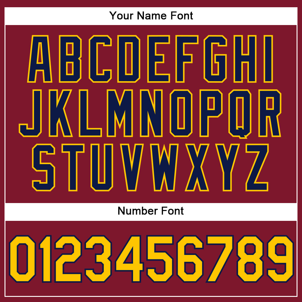 Custom Crimson Yellow-Navy Performance Vapor Golf Polo Shirt