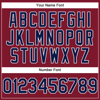 Custom Crimson Navy-White Performance Vapor Golf Polo Shirt