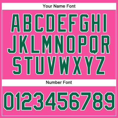 Custom Pink Kelly Green-White Performance Vapor Golf Polo Shirt