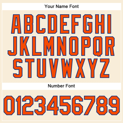 Custom Cream Orange-Royal Performance Vapor Golf Polo Shirt