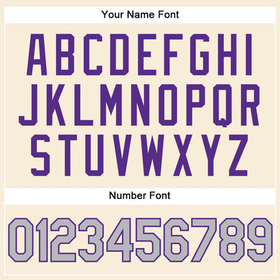 Custom Cream Gray-Purple Performance Vapor Golf Polo Shirt