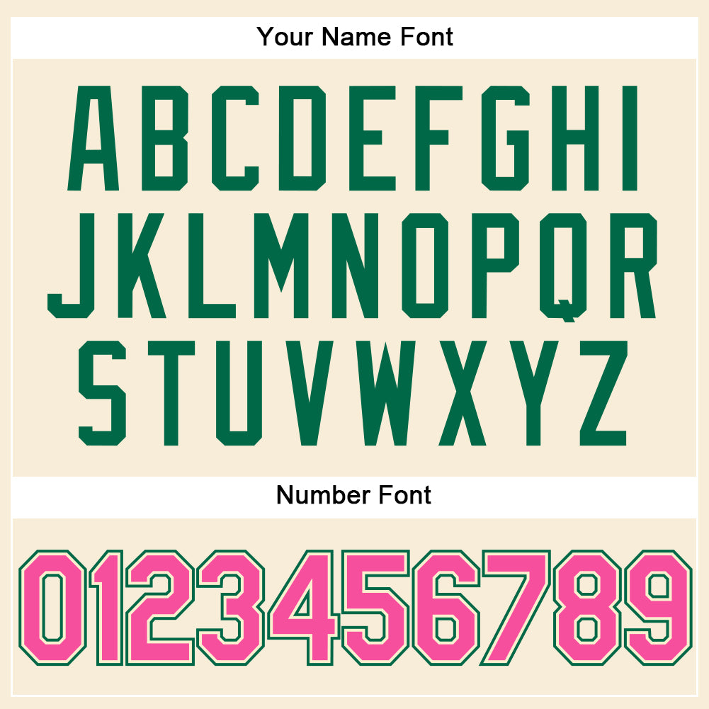 Custom Cream Pink-Kelly Green Performance Vapor Golf Polo Shirt