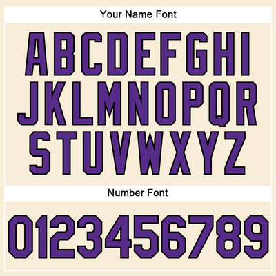 Custom Cream Purple-Black Performance Vapor Golf Polo Shirt