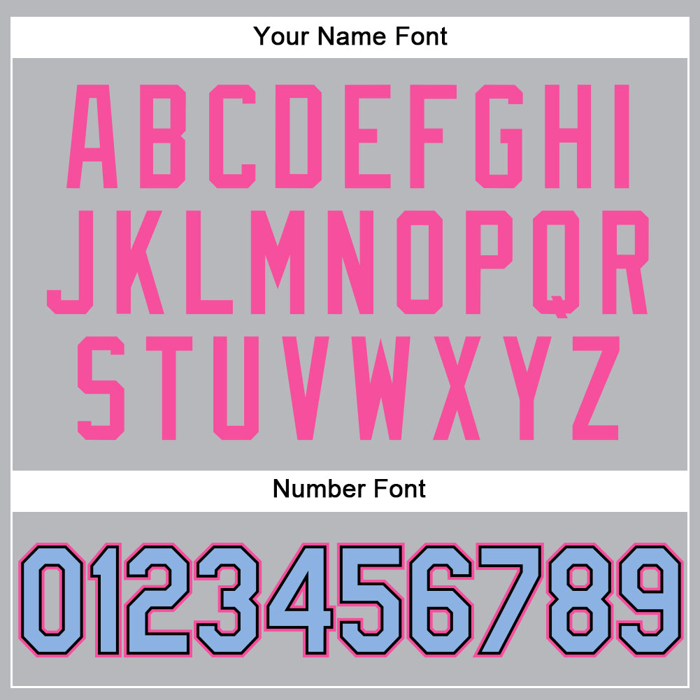 Custom Gray Light Blue Black-Pink Performance Vapor Golf Polo Shirt