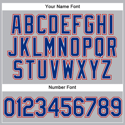 Custom Gray Royal-Red Performance Vapor Golf Polo Shirt